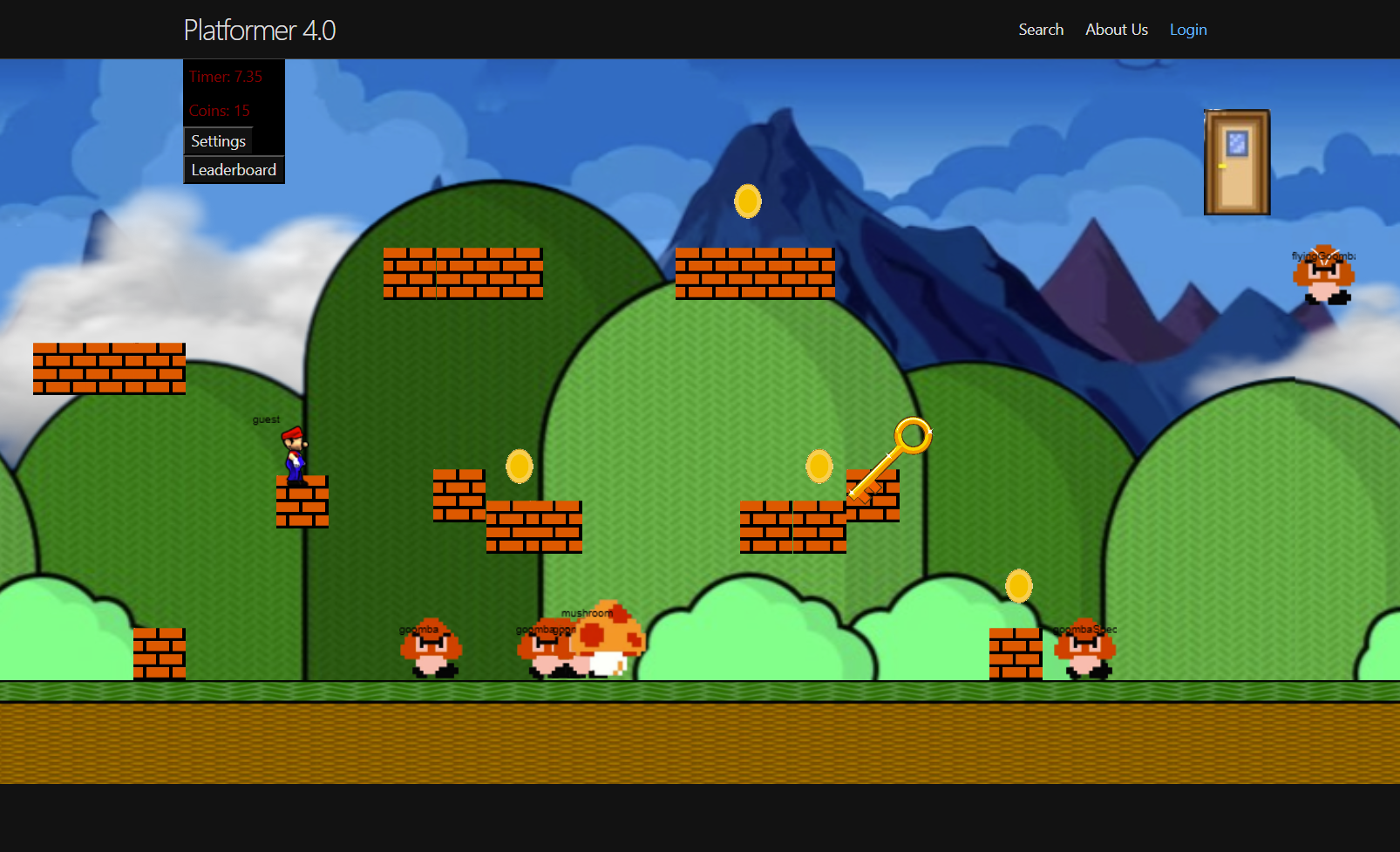 Platformer Game Screenshot